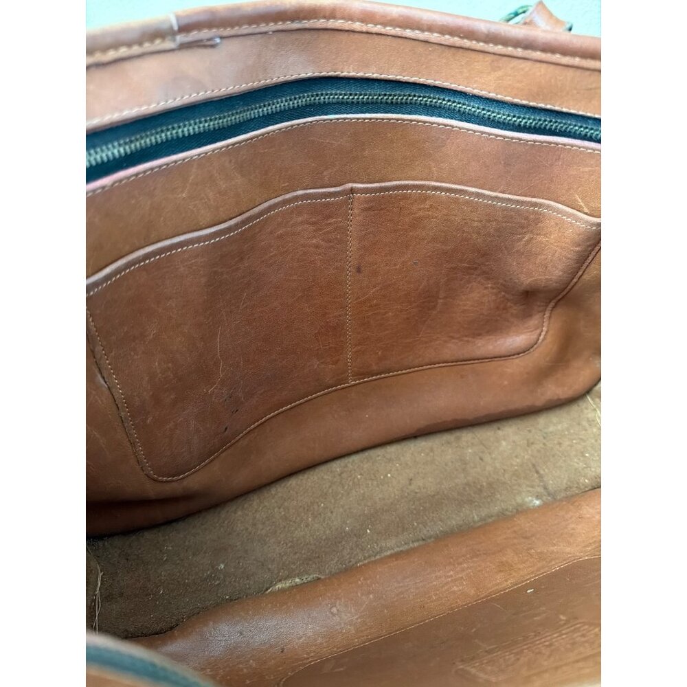 1970s 80s Coach 399-0645 Glove Tanned British Tan Marketing Tote Bag NYC w/FLAWS - Picture 12 of 15